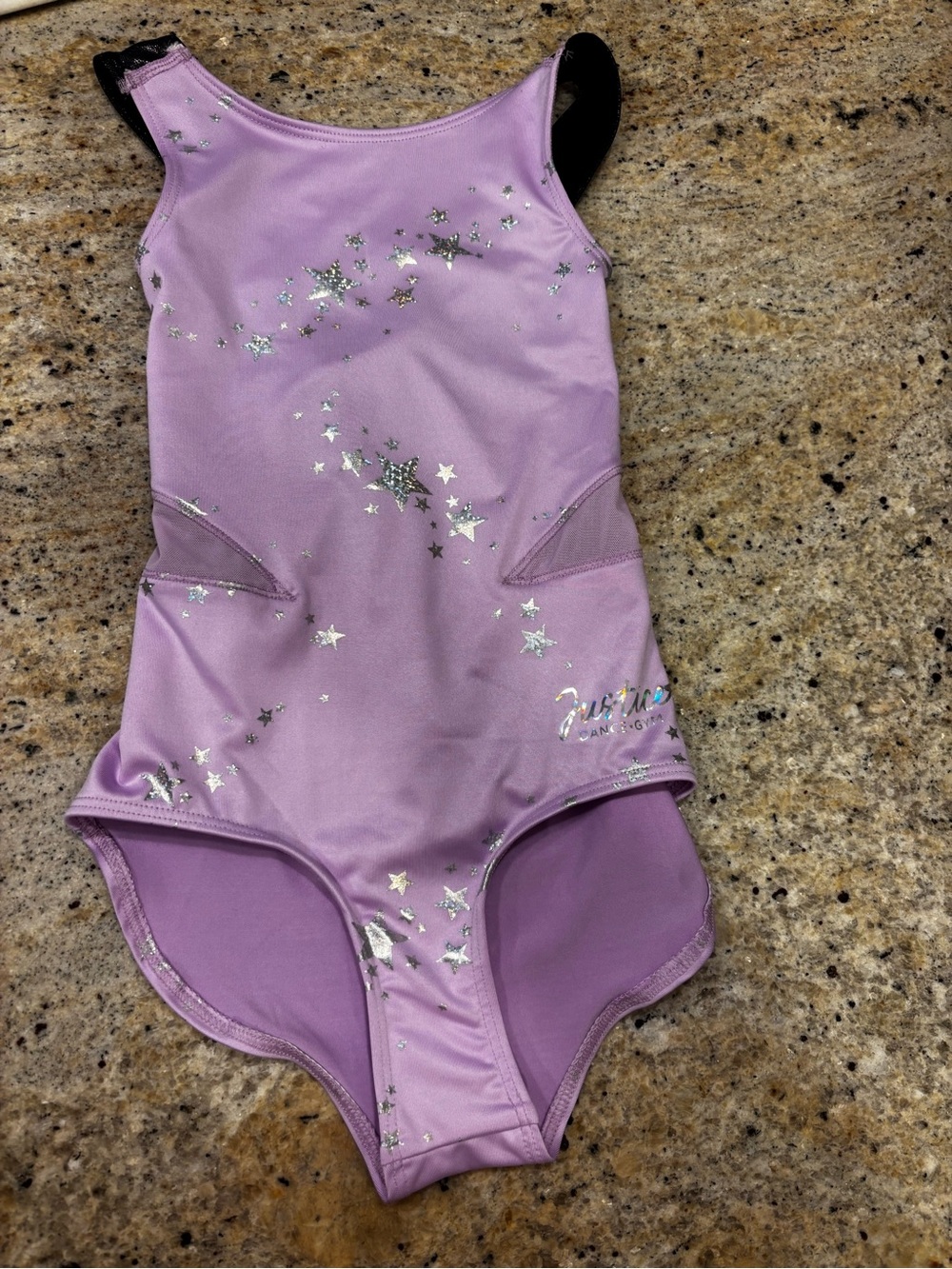 Justice Lavender Girls' Star One-Piece Bodysuit with Silver Accents